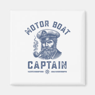 Cruise Shirts For Men Motor Boat Captain Black Magnet