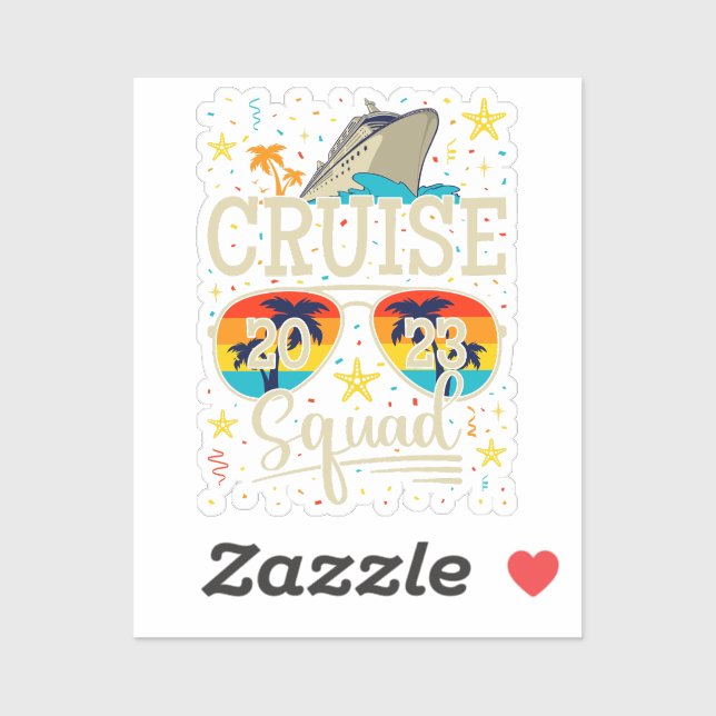 Cruise Squad 2023 Cruising Vacation Vinyl (Sheet)