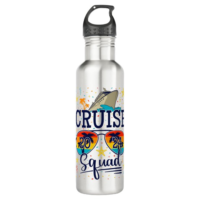 Cruise Squad 2024 Cruising Vacation 710 Ml Water Bottle (Front)