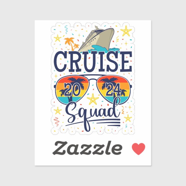 Cruise Squad 2024 Cruising Vacation Vinyl (Sheet)