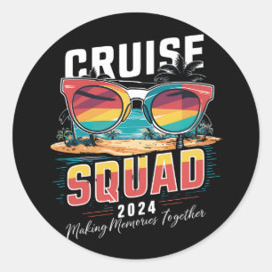 Cruise Squad 2024 Summer Vacation Matching Family Classic Round Sticker