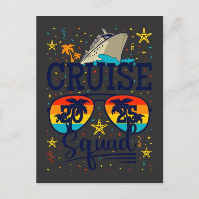 Cruise Squad 2025 Cruising Vacation Postcard (Front)