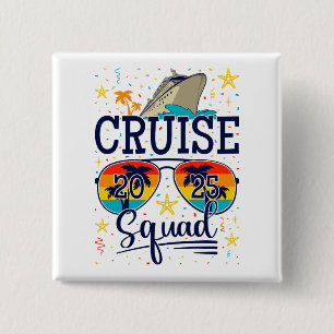 Cruise Squad 2025 Cruising Vacation Square 2 Inch Square Button