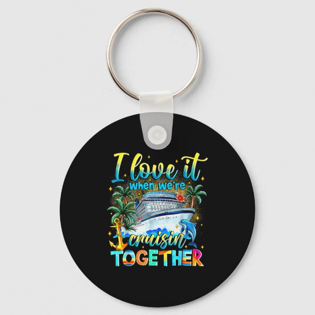 Cruise Squad 2025 Family Group Matching Summer Vac Keychain (Front)