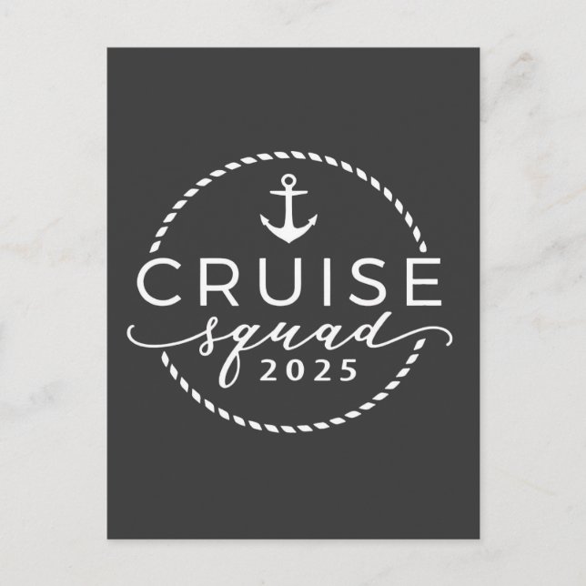 Cruise Squad 2025 Family Matching Outfit Summer  Holiday Postcard (Front)