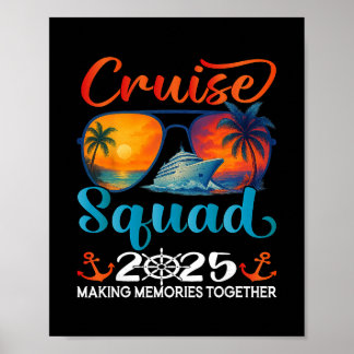 Cruise Squad 2025 Friends Family Vacation Matching Poster