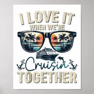 Cruise Squad 2025 Outfits Friends Family Couples M Poster