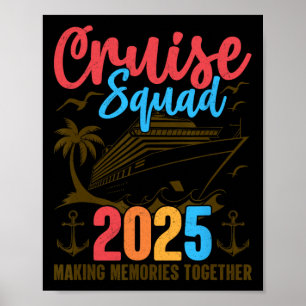 Cruise Squad 2025 Summer Vacation Family Group Mat Poster