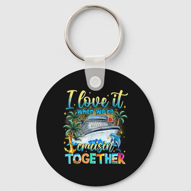 Cruise Squad 2025 Summer Vacation Gift Matching Fa Keychain (Front)