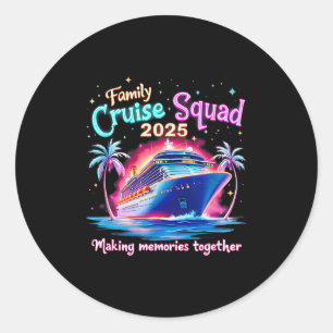Cruise Squad 2025 Summer Vacation Matching Cruise  Classic Round Sticker