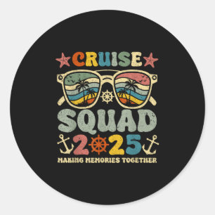 Cruise Squad 2025 Summer Vacation Matching Family Classic Round Sticker