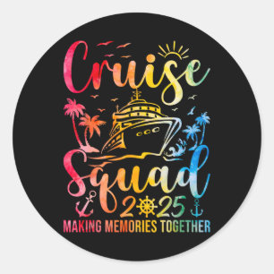 Cruise Squad 2025 Summer Vacation Matching Family  Classic Round Sticker