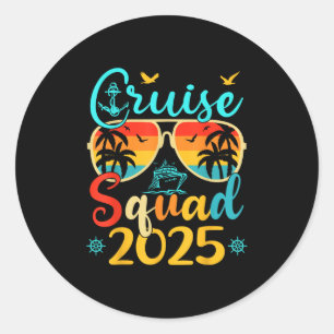 Cruise Squad 2025 Summer Vacation Matching Family Classic Round Sticker
