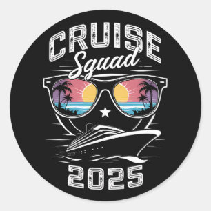 Cruise Squad 2025 Summer Vacation Matching Family Classic Round Sticker