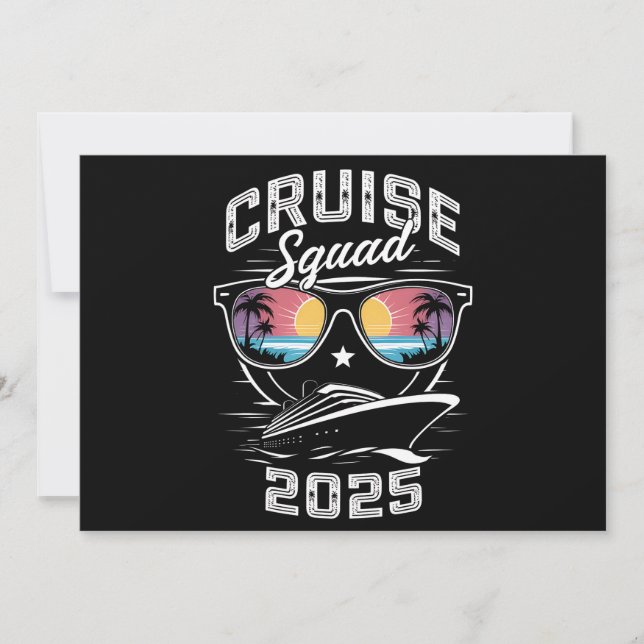 Cruise Squad 2025 Summer Vacation Matching Family  Invitation (Front)