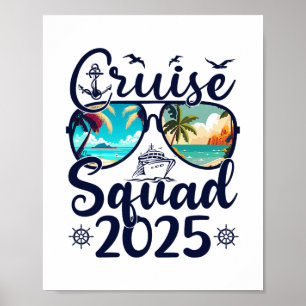 Cruise Squad 2025 Summer Vacation Matching Family  Poster
