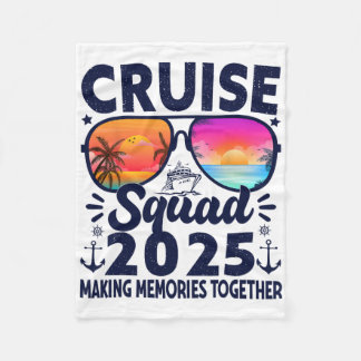 Cruise Squad 2025 Summer Vacation Trip Group Match Fleece Blanket