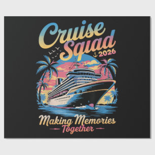 Cruise Squad 2026 Family Cruise Matching Summer Wrapping Paper