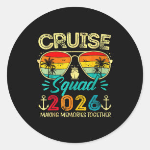 Cruise Squad 2026 Family Group Matching Summer Vac Classic Round Sticker