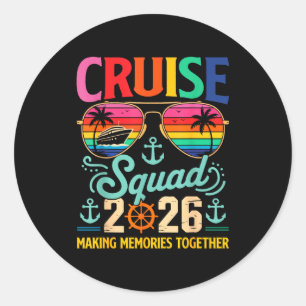 Cruise Squad 2026 Family Group Matching Summer Vac Classic Round Sticker