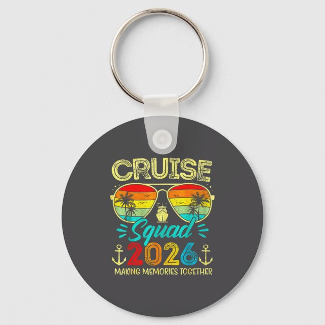 Cruise Squad 2026 Family Group Matching Summer Vac Keychain (Front)