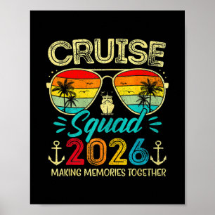 Cruise Squad 2026 Family Group Matching Summer Vac Poster