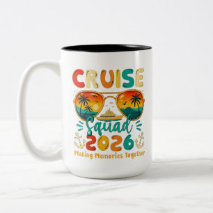 Cruise Squad 2026 Family Group Matching Summer Vac Two-Tone Coffee Mug