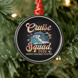 Cruise Squad 2026 Family Summer Vacation Metal Ornament