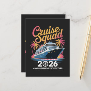 Cruise Squad 2026 Summer Vacation Announcement Postcard