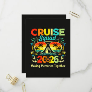 Cruise Squad 2026 Summer Vacation Invitation Postcard
