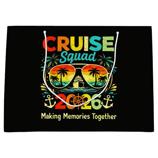 Cruise Squad 2026 Summer Vacation Large Gift Bag (Front)