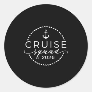 Cruise Squad 2026 Summer Vacation Matching Family  Classic Round Sticker