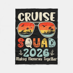 Cruise Squad 2026 Summer Vacation Matching Family  Fleece Blanket
