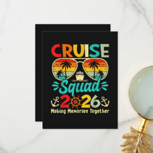 Cruise Squad 2026 Summer Vacation Matching Family Thank You Card