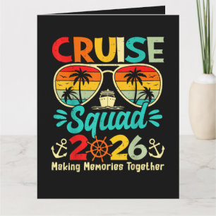 Cruise Squad 2026 Summer Vacation Matching Family Thank You Card