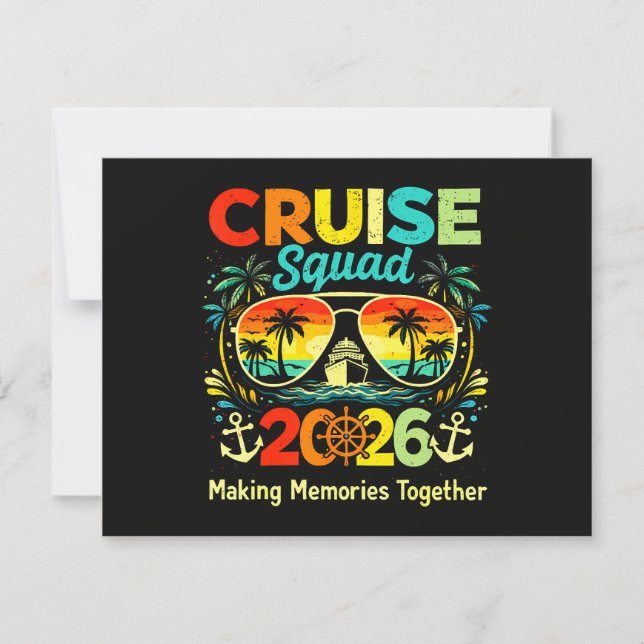 Cruise Squad 2026 Summer Vacation Save The Date (Front)