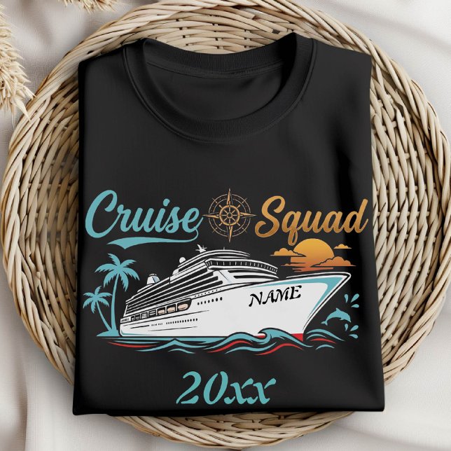 Cruise Squad Custom Name Personalized Vacation T-Shirt (Creator Uploaded)