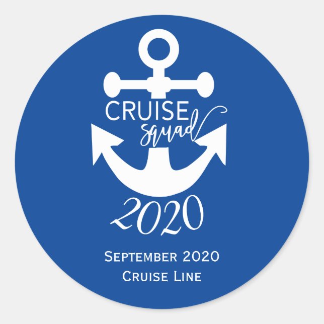 Cruise Squad Family Group Custom Trip Classic Round Sticker (Front)
