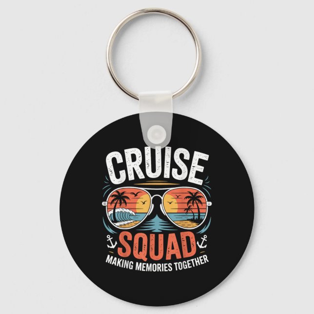 Cruise Squad Family Group Matching Summer Cruise V Keychain (Front)