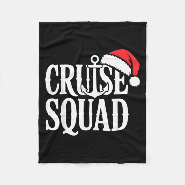 Cruise Squad Festive Srit Nautical Lovers Christma Fleece Blanket (Front)