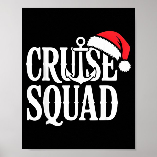Cruise Squad Festive Srit Nautical Lovers Christma Poster (Front)