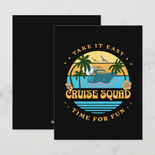 Cruise Squad Retro Cruise Holiday Card