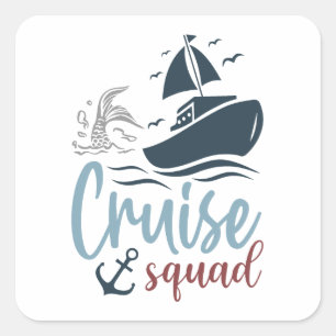 Cruise Squad  Square Sticker