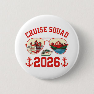 Cruise Squad Switzerland Vacation Trip 2026 2 Inch Round Button