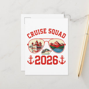 Cruise Squad Switzerland Vacation Trip 2026 Announcement Postcard