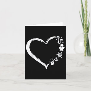 Cruise Squad Vacation Distressed Heart Summer Card
