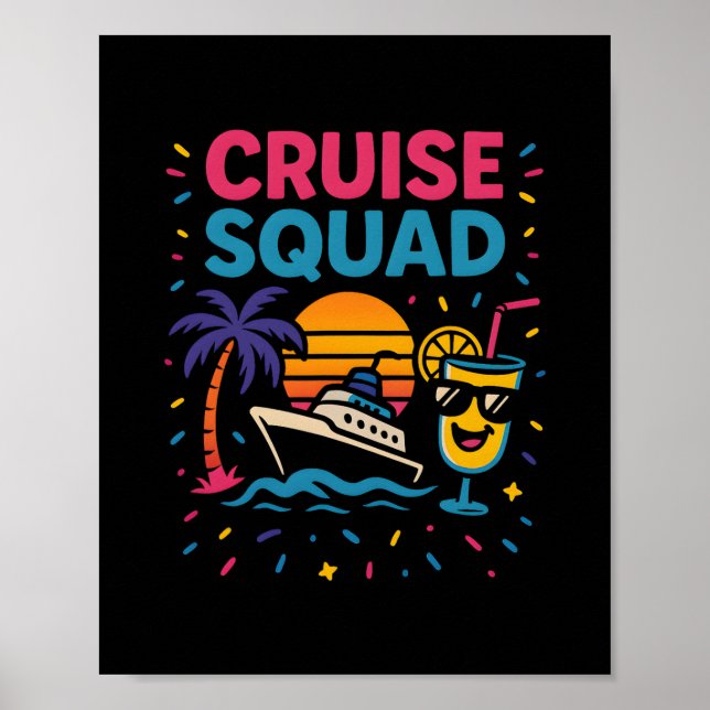 Cruise Squad Vacation Vibes  Poster (Front)