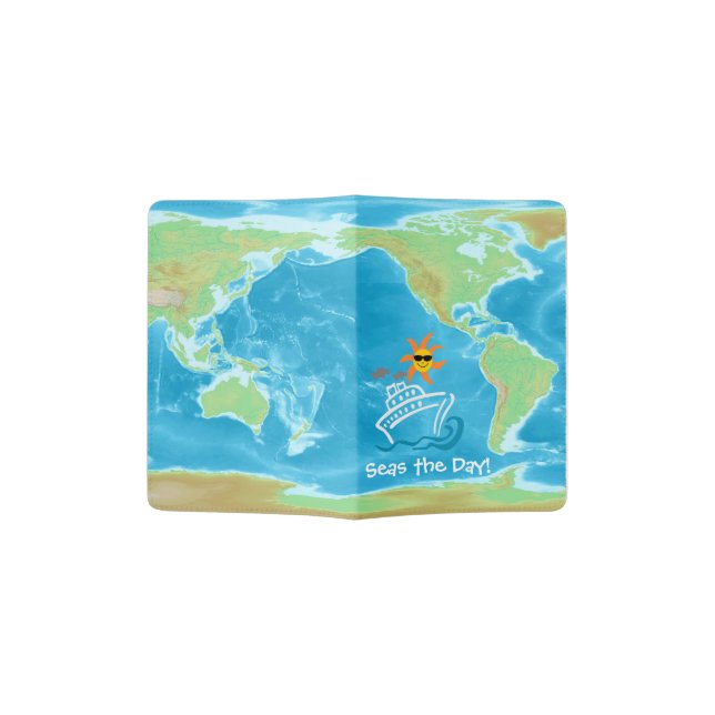 Cruise Themed Passport Holder - Seas the Day! (Opened)