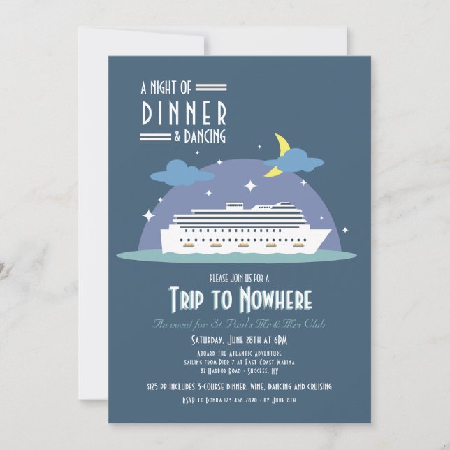 Cruise to Nowhere Invitation (Front)
