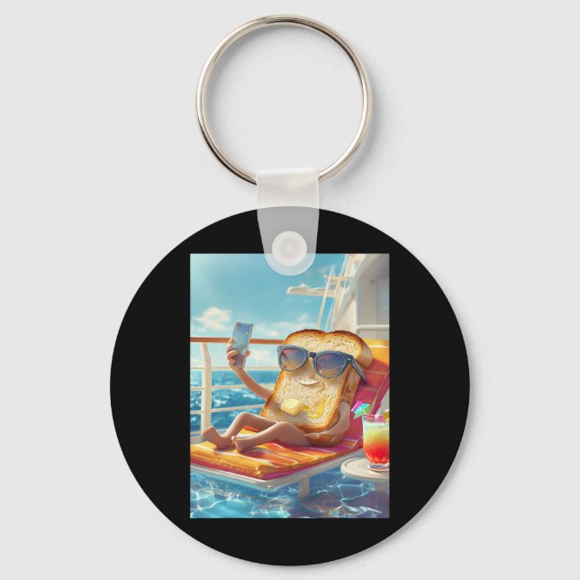 Cruise Toast Funny  Keychain (Front)